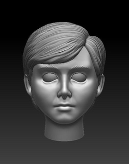 brahms ragazzo testa stampabile 3d Stampa terrore orrore fantoccio bambino film scolpire scultura Bambola giocattolo mini zbrush 3d print model - Mito3D