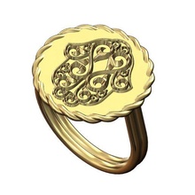 trançado mão Fatima moeda anel tamanhos 6 7 8 3d impressão modelo joalheria fio corda vintag imprimível ouro prata jóias marroquino Beldi 3d print model - Mito3D