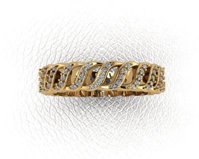 intrecciato squillare anelli gioielleria 3d print model - Mito3D