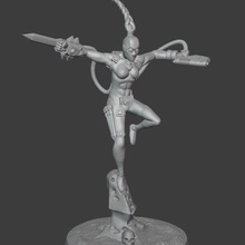 braided space assassin emperor humans 3d print model - Mito3D