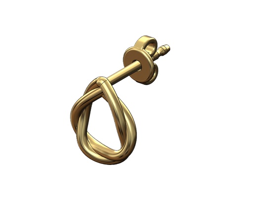 trançado fio amêndoa pera modelado viga brinco 3d impressão modelo corda torcido joalheria imprimível moda ouro prata jóias minimalista simples trança avestruz 3d print model - Mito3D