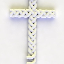 le tressage de la croix bijoux 3d print model - Mito3D