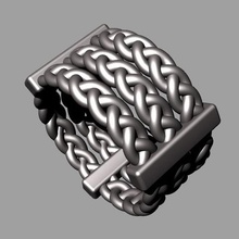 braiding jewelry ring 3d print model - Mito3D