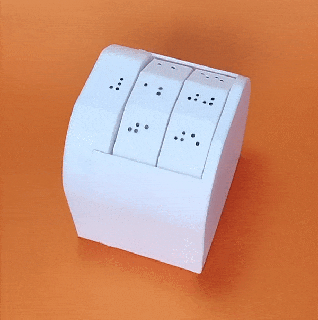 braille clock blind visually impaired home time unique 3d print model - Mito3D