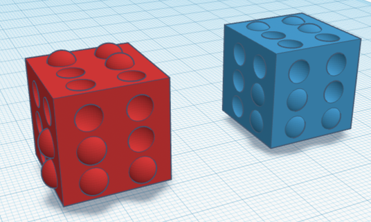 braille dice 3d print model - Mito3D