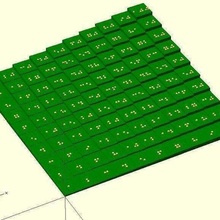 braille optimized multiplication table customizer learning math 3d print model - Mito3D