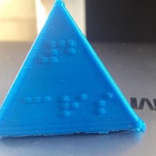 braille tetrahedron game 3d print model - Mito3D
