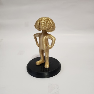 cérebro intelectual confiante manequim boneca pose troféu 3d print model - Mito3D