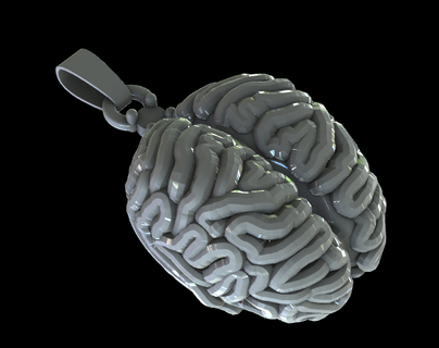 brain pendant mind intelligence consciousness cognition neuroscience complexity 3d print model - Mito3D