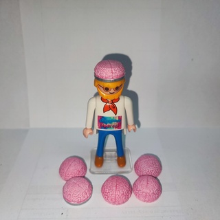 cerebro playmobil Víspera Santos cabello calvo frankestein 3d print model - Mito3D
