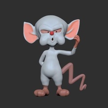 cerebro serie meñique Arte dibujos animados ratón partes 3d print model - Mito3D