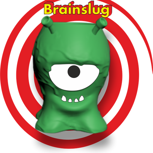 cérebro lesma porta canetas futurama brinquedo brainslug 3D print model - Mito3D