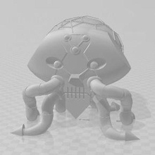 brainiac skull ship superman toy dc comics batman animated robot figure model 3d print model - Mito3D