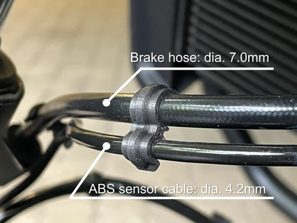 freno tubo flessibile abs sensor cavo clip motociclo abscable suzuki sv650 3d print model - Mito3D