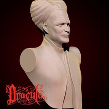 Bram stokçu Drakula büst vampir korku 3d print model - Mito3D