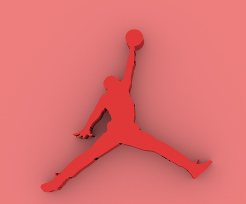 marque jordan logo mots clés bijoux nike basketball sports 3d print model - Mito3D
