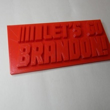 Brandon trunfo biden 2024 político nascar engraçado 3d print model - Mito3D