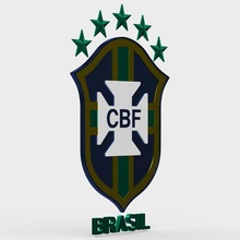 brasil logo çeşitli komut kap amblemi euro evro fc futbol oyun karakter Lig oyna profesyonel socker spor dünya yüksek logotipo modelleri sembol hobi işaret oyuncak 3d print model - Mito3D