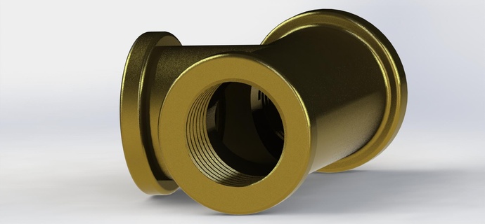 brass fitting design render 3d modelling 3d print model - Mito3D