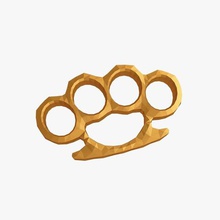 brass knuckles gadget hand arms safety attack kick security defense self-defence knuckle-duster 3d print model - Mito3D