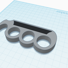 latón nudillos nudillo arma defensa 3d print model - Mito3D