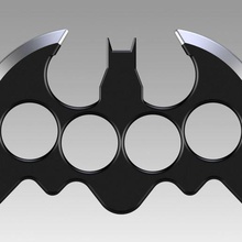 brass knuckles batman gadget melee military bladed weapon justice dawn steel batarang punch knucks led war army other diy hobby 3d print model - Mito3D