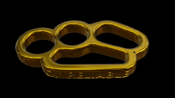 brass knuckles ol reliable free tacti prints file Tools knuckle duster edc jewelry ergonomic protection milsim mil sim air soft 3d print model - Mito3D