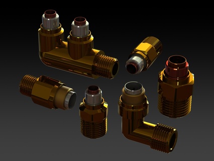 brass truck fittings set Tools models various industry industrial metal steel factory vehicle part component design technology assembly model 3d print model - Mito3D