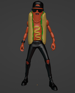 monello hot dog fortnite stl gioco 3d print model - Mito3D