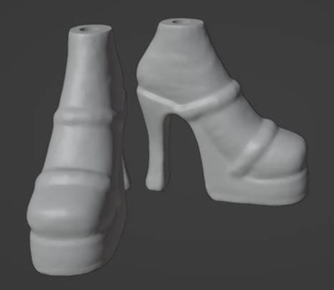 Bratz scarpe 10 Bambola personalizzato funk bagliore Data cloe 3d print model - Mito3D