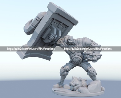 Braum 3d Yazdır model lig efsaneler lol 3d print model - Mito3D