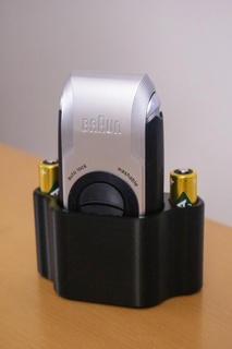 Braun m 90 Ustura duvar destek ev razer pil piller aa 3d print model - Mito3D
