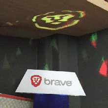 brave logo light projection art bat head led lion projector signs logos 3d print model - Mito3D