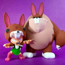 brawl stars nita costume cute bunny game custom character 3d printed figure 3d print model - Mito3D
