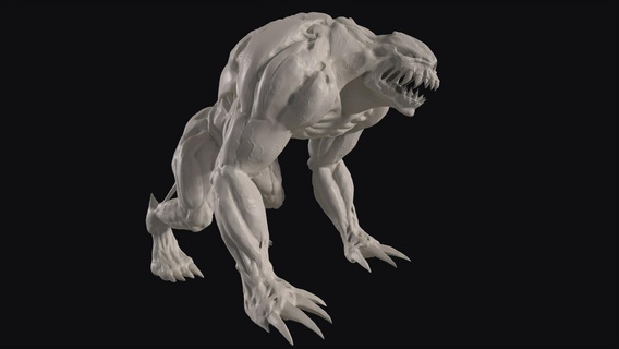 brawler - prototype Game high poly beast animal alex mercer heller james 3d art game 3d print model - Mito3D