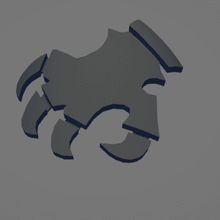 brazen claws space marine icon moulded 'hard transfer' warhammer_40k space_marine space_marines iron_hands 3d print model - Mito3D