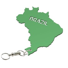 brasile portachiavi gadget sud chiave a catena america paese sa la stampa 3d keychain 3d print model - Mito3D