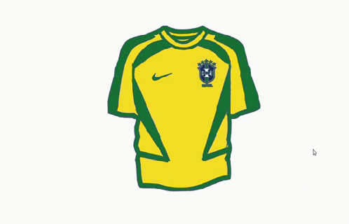 Brasil t shirt modelo 2002 campeão 3d print model - Mito3D