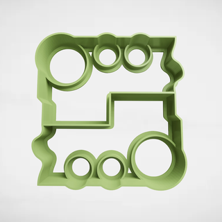 bread cutter tractors cookie cutter cookie cutters stl molds cutters cutter bread bread slicer bread shaped bread tractor  3d print model - Mito3D