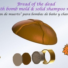 ekmek ölü kalıp banyo bomba katı şampuan kalıplar basın cadılar bayramı tava Muerto 3d print model - Mito3D