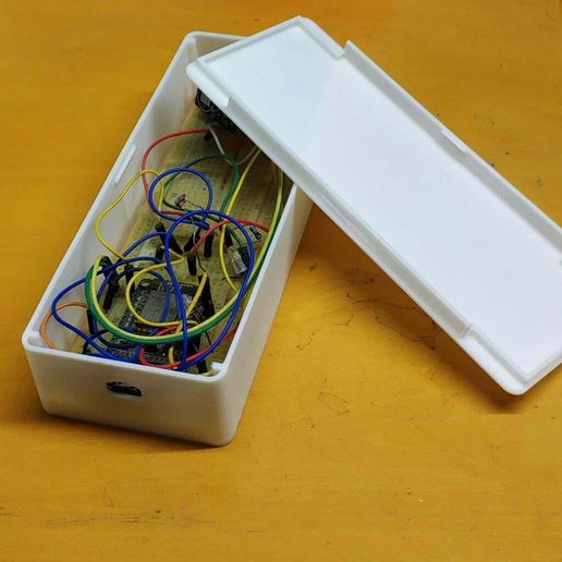 breadboard scatola batteria Astuccio guaina titolare supporto allegato protoboard elettronica 3D print model - Mito3D