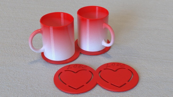 breakfast set lovers - breakfast set lovers  3d print model - Mito3D