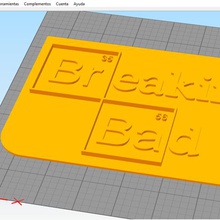 breaking bad logotipo simples a casa 3d homem imprimir matriz 3d print model - Mito3D