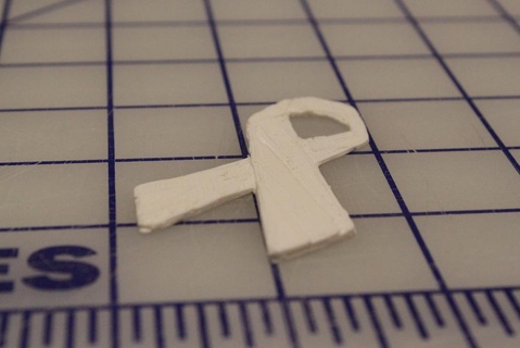 breast cancer awareness ribbon pendant 3d jewelry makerbot pla various miscellaneous uncategorized 3d print model - Mito3D