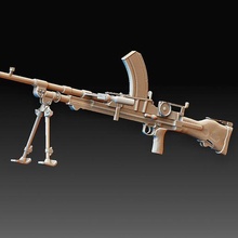 bren Maschinengewehr Gadget Waffen Kunst poly Spielzeug 3d print model - Mito3D