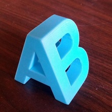 b Kunst abt alphabet experiment Briefe Anzeichen logos 3d print model - Mito3D