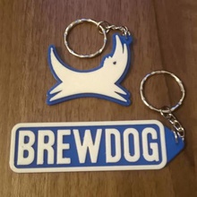 2 brewdog keyrings keyfobs bag charms fashion alcohol drinks scotland scottish key fob keychain chain ring brew dog 3d print model - Mito3D