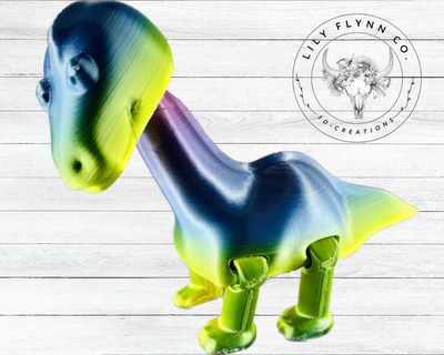 bri bronto juego dinosaurio lindo cuello articulado divertido juguete jugar imagina 3d print model - Mito3D