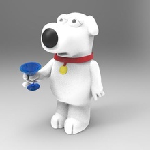 brian griffin vários o personagem jannie pai família coleção cão bebida alcoólica alegre 3d print model - Mito3D