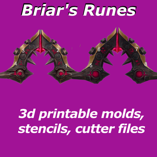 briar runes league legends briar league league legends cosplay shackle rune runes pillory brair  3d print model - Mito3D